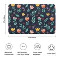 thumbnail image 3 of Pioneer Flower Floral Print Pattern Bathroom Rugs Mat, Non Slip Microfiber Bathroom Rug with Rubber Backing, Soft Mats for Bathroom Floor Tub Shower, 17"x27", 3 of 5