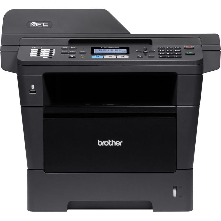 Brother MFC-8910DW Wireless Monochrome All-in-One Laser Printer, 42 ppm, Duplex Print/Scan/Copy/Fax, USB/Ethernet, Compact Office Multifunction