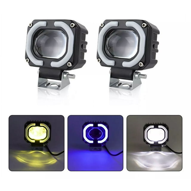 2pcs Faros Auxiliares Lupa Led 160w Para Auto Moto Luz Azul