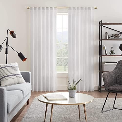 MODE Simplicity Single Adjustable Curtain Rod Set with Modern Ball Finials, Fits 24” to 60” Windows