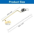 thumbnail image 2 of Uxcell 1 Pcs 1.2" Toilet Flush Handle with Stainless Steel Chain Silver, 2 of 5