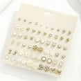 thumbnail image 4 of DESIGNICE Earring Set,Zinc Alloy Earring Sets for Women,Flower Heart-Shaped Diamond Womens Earrings,Hypoallergenic Earrings for Daily Commutes,Dates,Dinner Parties,30Pairs, 4 of 7