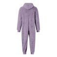 thumbnail image 6 of ZHOGXU Mens Jumpsuit Solid Color Zip Front Hooded Pajamas With Pocket Warm Relaxed Fit Romper Nightwear,Purple,M, 6 of 6