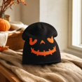 thumbnail image 4 of 22IN Halloween Pumpkin Knit Hat, Jack‑O‑Lantern Skull Cap, Warm Fall Winter Costume Accessory for Men Women Halloween Party &Daily Wear,J, 4 of 6