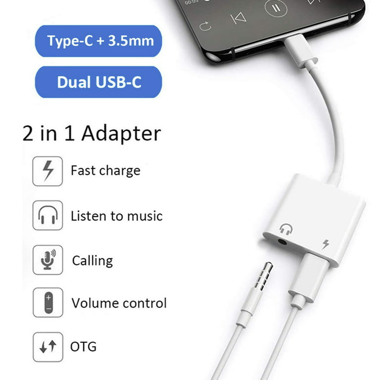  USB A to Lightning Audio Adapter Cable USB 3.0 Male to Lightning  Female HiFi Audio Headphones Converter Fit with USB A MacBook Computer PC  Support Volume Control Mic Nylon Braided 