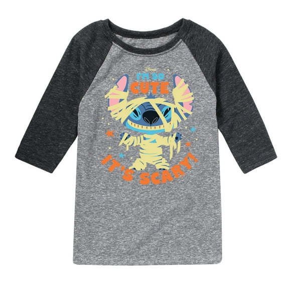 Lilo & Stitch - So Cute It's Scary - Toddler And Youth Raglan Graphic T-Shirt