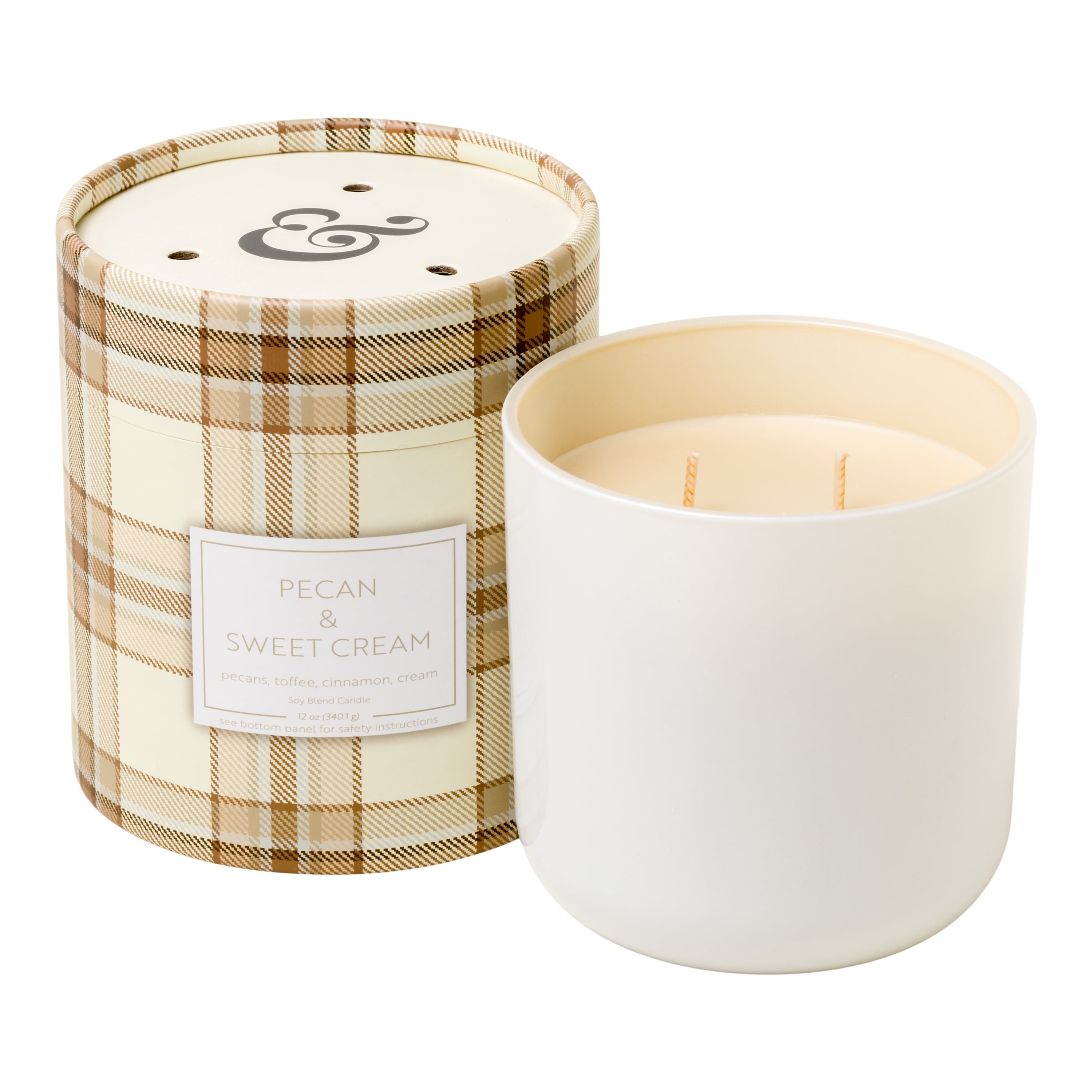 Better Homes & Gardens 12oz Pecan & Sweet Cream Scented 2-Wick Boxed Jar Candle