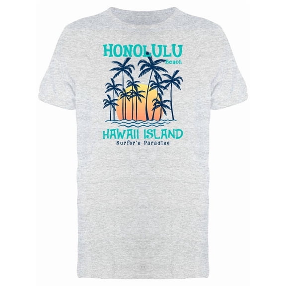Honolou Beach Hawaii Island Tee Men's -Image by Shutterstock