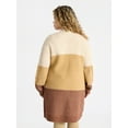thumbnail image 2 of Terra & Sky Women's Plus Open Front Cardigan Sweater, Midweight, Size 1X-5X, 2 of 4