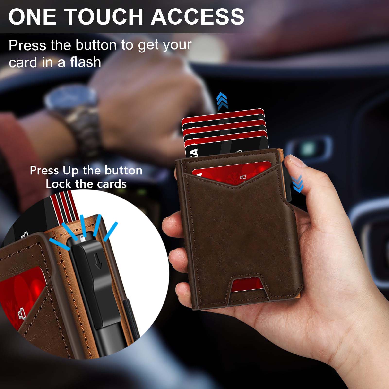 VGUCKI Pop-Up RFID Blocking Leather Wallet photo 4