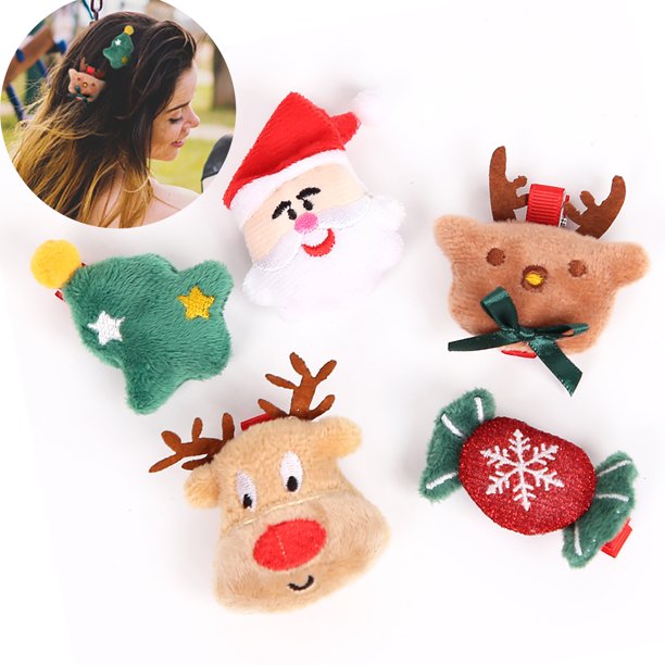 Horquilla de Navidad Ganfancp Accesorios para El Cabello para Niñas 2 Pulgadas 1Pc