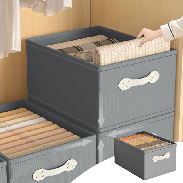 Vrorvz Wardrobe Clothes Organizer Set with Folded Clothes and Drawer Organizer for Easy Storage and Organization of Shirts Pants Dresses Underwear and Socks