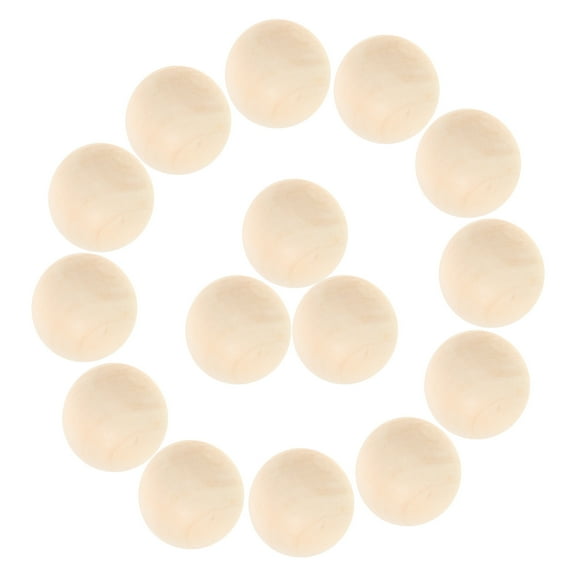 Swedish Hockey Training Balls Durable Wooden Beige for Sports 5 cm Diameter