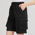 thumbnail image 4 of Pantalones Cortos de Cintura Alta para las Mujeres Casual Cordón de Color Sólido de Cinco Piezas, Pantalones de Cintura Alta de Poliéster 100%, Lavado a Mano Primavera Verano, 4 of 6