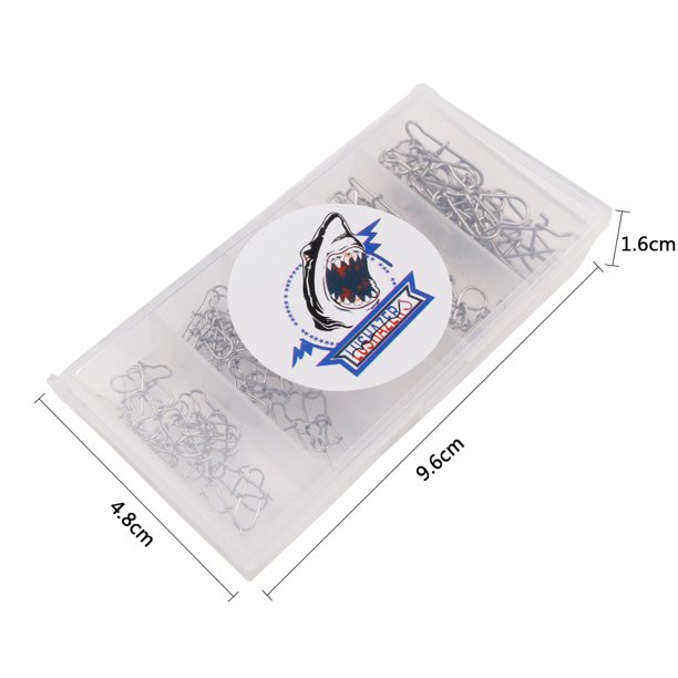 Conector de señuelo de pesca de 100 Uds., gancho de seguridad de acero inoxidable, bloqueo de Clip, aparejos de pesca Likrtyny Para estrenar