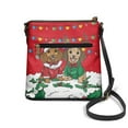 thumbnail image 2 of ZUXONGSY Christmas Dachshund Print Shoulder Handbag for Women Fashion Crossbody Bag Casual Satchel with Adjustable Wide Strap for Travel Shopping, 2 of 7