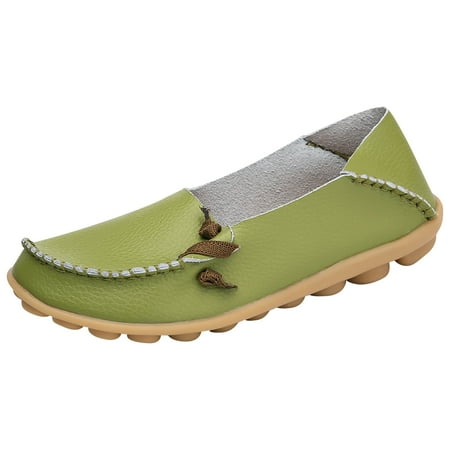 

AnuirheiH Women Shoes Round Head Casual Flat Shoes Loafers Soft Bottom Casual Single Peas Shoes Sale on Clearance