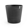 thumbnail image 2 of Ecopots Amsterdam Wheels Durable Modern Round Indoor/Outdoor Recycled Based Composite Flower Pot Planter, Dark Grey, 23.5", 2 of 4