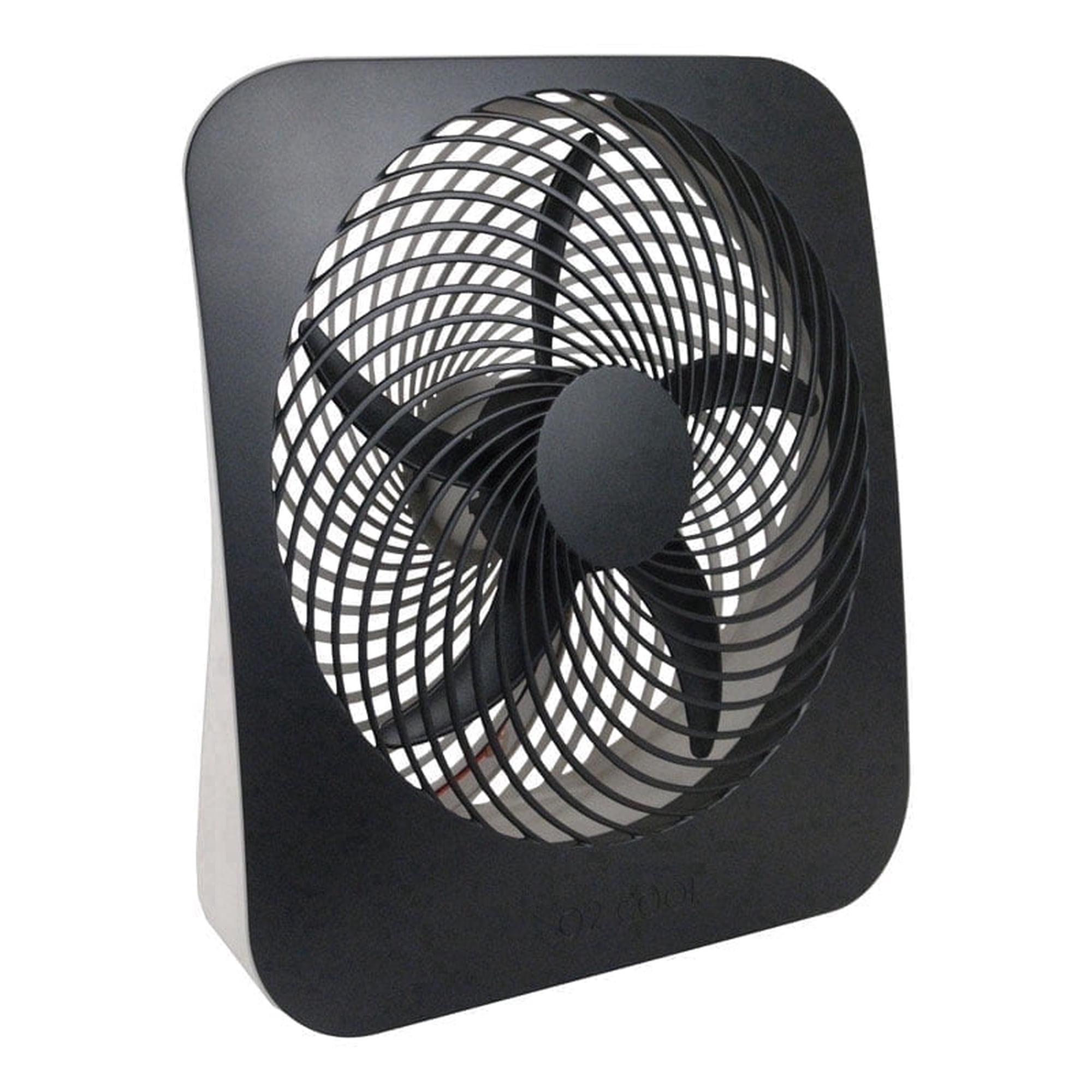 Treva 10-Inch Portable Fan, Powered by Battery and/or AC Adapter - Desk Fan Air Circulating with 2 Cooling Speeds for Personal and Travel Use (Black)