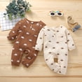 thumbnail image 4 of Douhoow Spring Newborn Baby Boys Girls Romper Cotton Sun Printed Long Sleeve Casual Jumpsuit, 4 of 9