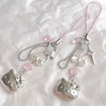 thumbnail image 1 of Hello Kitty Cell Phone Rope Chain, Anime Pendant, Beads Strand Bracelet DIY Jewelry Accessories Toy, 1 of 5