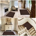 thumbnail image 4 of Pure Era Non-Slip Carpet Stair Tread Landing Mat Indoor Doormat Floor Mat Shag Soft for Kitchen Bathroom Washable 2’x3’ Deep Brown, 4 of 6
