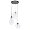 thumbnail image 5 of Gene 3 light Black and Clear glass pendant, 5 of 5