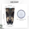 thumbnail image 4 of KLL Tribal Style Raccoon Print 40oz Stainless Steel Insulated Car Cup with Spillproof Lid - Keep Your Drink Hot or Cold on the Go-Straw Three-piece Set, 4 of 8