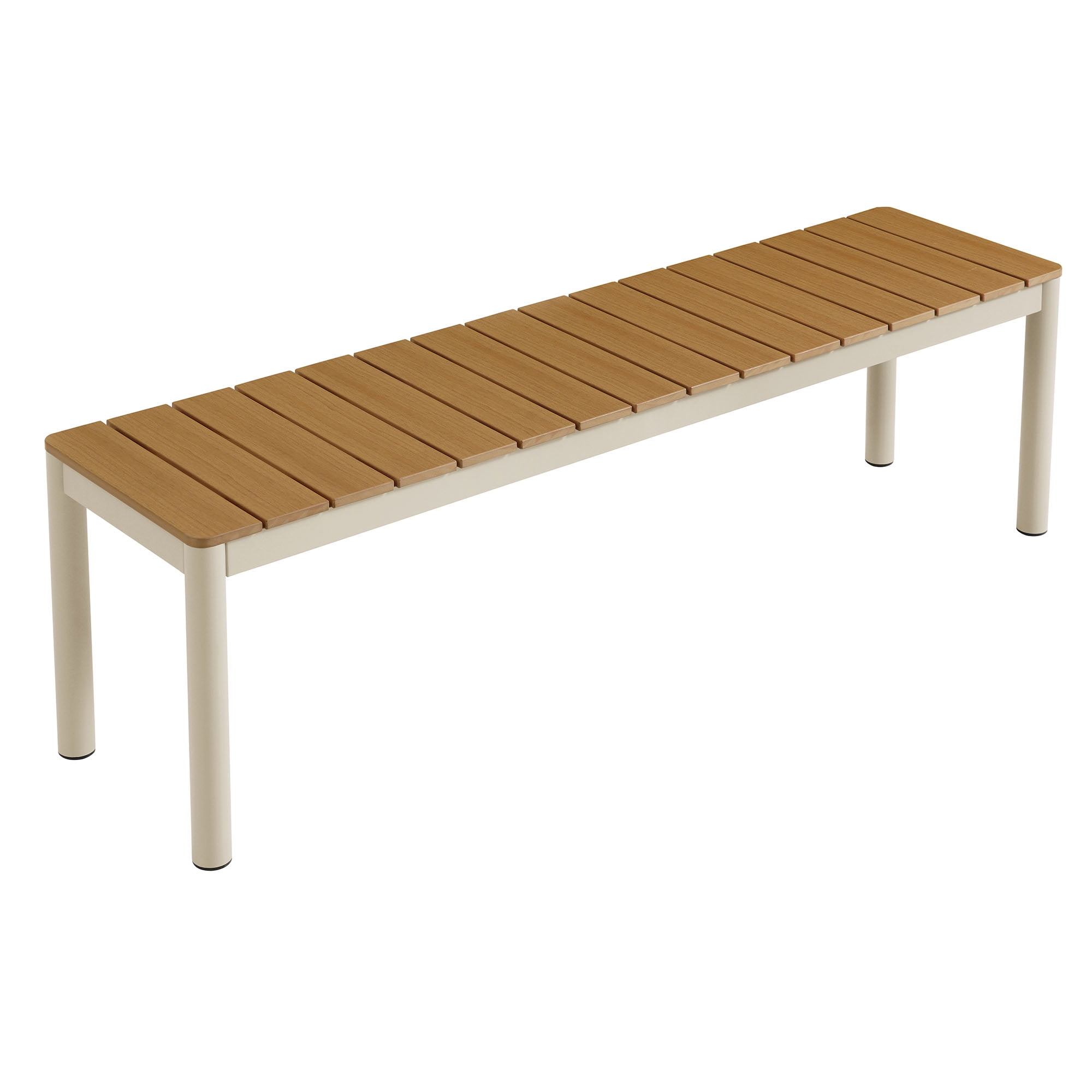 Finn Bench with Faux Wood Top in Natural