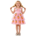 thumbnail image 2 of Easter Dress for Girls Bunny Applique Tutu Party Gown With Flutter Sleeves and Carrot Girls Dresses for Spring Holiday Birthday Party Celebration, 2 of 8