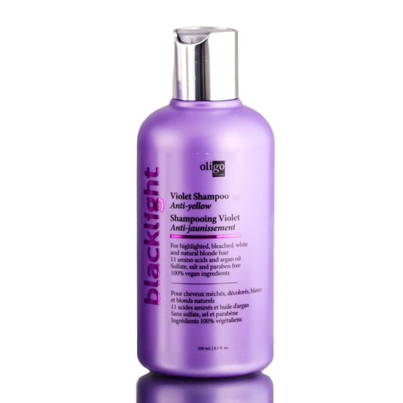 Oligo BlackLight Anti-Yellow Violet Shampoo - 8.5 oz - Pack of 1 with Sleek Comb