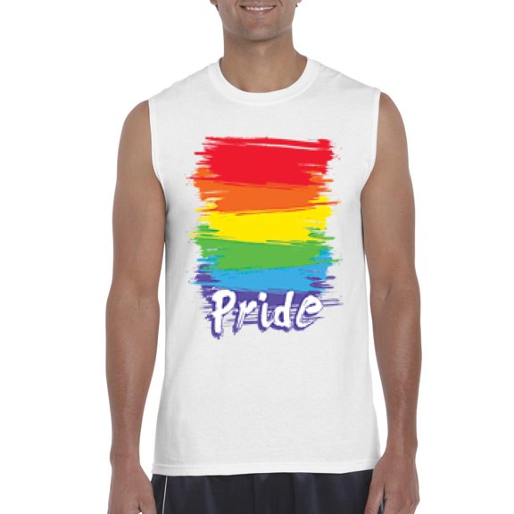 Normal is Boring - Men's Graphic T-Shirt Sleeveless, up to Men Size 3XL - Rainbow Pride