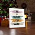 thumbnail image 4 of Inspirational Wall Art Life Is Short Yet Sweet Wall Art Motivation Wall Decor for Home Office Gym Inspiring Success Quote Print Ready to Hang Unframed, 4 of 7