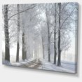 thumbnail image 2 of Winter Rural Road in the Morning - Large Forest Canvas Art Print, 2 of 4