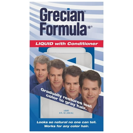 Grecian Formula 16, Natural Looking Hair Color for Men, Liquid plus Conditioner, 8 Fluid Ounce