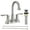 Brushed Nickel, variant on Kichae 4 Inch Brushed Nickel Bathroom Faucet,2-Handle Deck Mount Centerset Vanity Sink Faucet with Pop up Drain & Supply Hoses