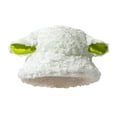 thumbnail image 2 of WTXUE Bucket Hat Faux Fur Hat Cute Cartoon Sheep Ear Basin Hat Korean Version Fashion Student Couple Lamb Hair Sunshade Hat Cute Hats Comfort Hat Winter Warm Hat White A, 2 of 5