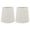 Natural, variant on MERIVILLE Linen Clip-On Chandelier Lamp Shades, 4 x 5 x 5 in, Gray, Set of 2