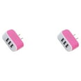 thumbnail image 1 of maskred Wall Charger 3 Port Lightweight USB Power Adapter Phone Charging Cell Cameras Players Travel Gift Red 2Set, 1 of 6
