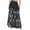 Black, variant on Bimba Women's Black Peacock Print Cotton Skirt Elastic Waist Summer Skirts-S