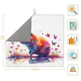 thumbnail image 2 of Dish Drying Mat, Watercolor Butterfly Guinea Pig Highly Absorbent Drying Matt Kitchen Counter, Dish Mat Drying Pad Dishes Drainer Mats for Kitchen Counter or Sink, 16 x 18 inch, 2 of 6