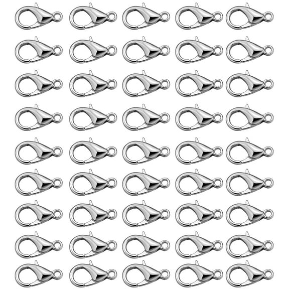 TABLETREANDS 100Pcs Diy Jewelry Supplies Lobster Clasps Clip for Necklace Making Supplies Handmade Crafts Findings 7 12Mm