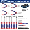thumbnail image 2 of Juego de herramientas de reparación de precisión WORKPRO de 33 piezas con alicates y destornilladores, 2 of 8