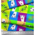 thumbnail image 2 of Soimoi Modal Satin Tissu Femmes Visage & Talons Hauts Tissu Imprimé Mode par la Cour 42 Pouces de Large, 2 of 3