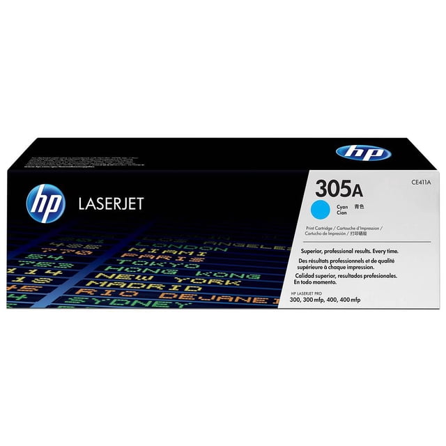Cartucho de tóner HP 305A Cian Laserjet Original CE411A