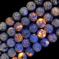 thumbnail image 2 of Natural Stone Round Flame Stone Beads Yooperlite Fire Sodalite Loose Spacer Beads for Jewelry Making DIY Bracelets Necklace 15'', 2 of 5