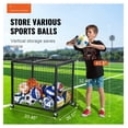 thumbnail image 2 of Sports Ball Storage Cart - Lockable Rolling Cage for Basketballs, Soccer Balls & Volleyballs - Steel Organizer for Gym, School, Garage - Indoor/Outdoor, 2 of 7