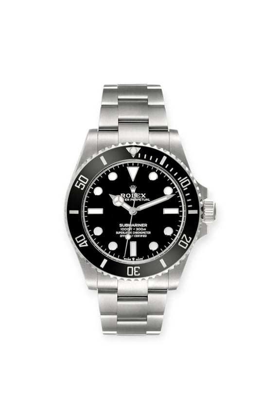 Pre-Owned Rolex Submariner 124060 Mens Stainless Steel 41mm Black Dial Ceramic Bezel Automatic Watch 