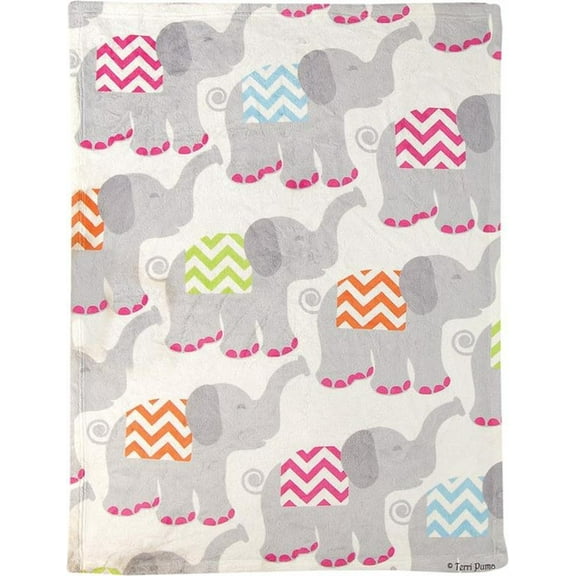 Manual Woodworkers & Weavers Manual Woodworkers Tiny Trunks Pink Coral Fleece Throw