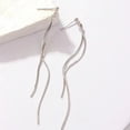 thumbnail image 7 of SmartBy 1 Pair Women Hanging Earrings Long Linear Tassel Alloy Electroplated Ear Jewelry Lady Prom Cocktail Party Dangle Earrings, 7 of 7